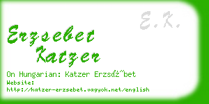 erzsebet katzer business card